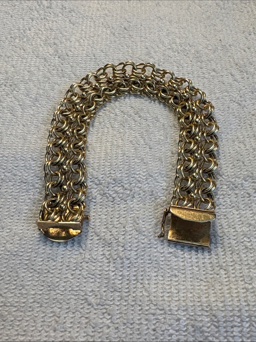 Vintage 14K Yellow Gold Double-Loop Link Bracelet